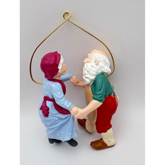 Hallmark Shall We Dance Christmas Ornament Santa Mrs Claus 1988 Vintage - Picture 3 of 7